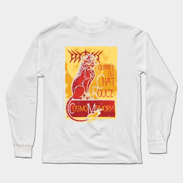 Le Chat Rouge Long Sleeve T-Shirt by LetterQ